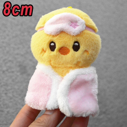 *-SKZOO Stray Kids Keychain Plush Toy Pajamas Eye Mask Keychain Decorative Animal Pink Series Mini Companion Doll DIY Products