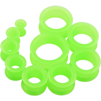 1Pair 3-48mm Silicone Ear Plugs and Tunnels Piercing Expander Piercing Tunnel Ear Tunnels Stretchers Ear Plug Ear Gauges