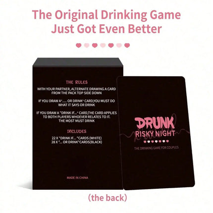 Drunk Risky Night Card Game, Hilarious Interactive Party Game for Couples, Friends & Family, Perfect Entertainment & Christmas Game Gift,Game Gift!Cards Games,Party Games,Friends Games,Board Games