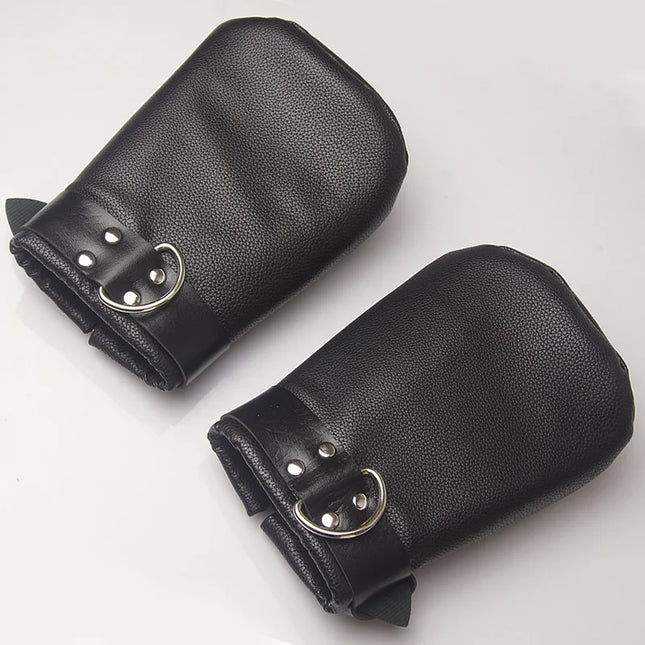 Puppy Bdsm Mittens Mitt,Leather Gloves Dog Paw Palm, Padded Handcuffs Bondage,Sex Toys For Couples