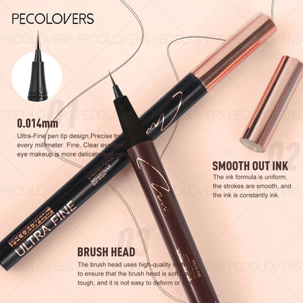 1PC Smudge-proof, Quick-drying, Smooth, Waterproof, Ultra-fine Tip, Brown Eyeliner, for Perfect and Bold Eye Makeup