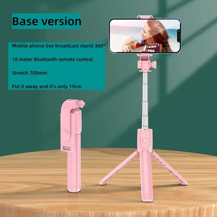 Wireless Bluetooth Selfie Stick Tripod With Fill Light Remote Shutter Extendable 360° For iPhone Samsung Xiaomi Vlog Live Holder