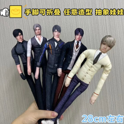 28cm Love and Deepspace Xavier Zayne Rafayel Ralayo Sylus with Wire Skeleton Doll Limbs Separated Abstract Can Twist Plush Toy