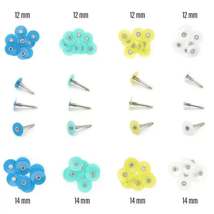 400/200PCS Dental Polishing Discs Gross Reduction Contouring Mandrel with handle Teeth Whitening dentistry polishing brush