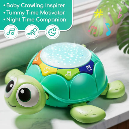 Baby Toys Musical Crawling Turtle Baby Toys with Light Sound Remote Crawling Elephant STEM Children's Early Developmental Gift