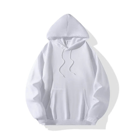 Solid Color Sports Casual Hoodies Men Women Spring Autumn Fleece Warm Sweatshirts Hip Hop Streetwear Fashion Loose Pullover Tops