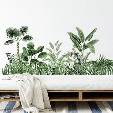 Wall Stickers Tropical Plant Jungle For Living Room Home Bedroom Wardrobe Wall Decoration Self Adhesive Vinyl Sticker Wallpaper