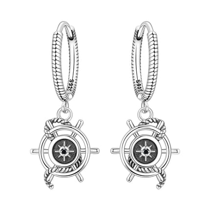 Hot Sale Original 925 Sterling Silver Zircon Pink Paw Print Earrings Heart Flower Leaf Design Women Party Jewelry Gift Ear Loops