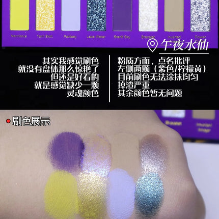 Narimi Y2K 8 Color Eyeshadow Palette Glitter Chamelon Matte Shine Eye Shadow Highlighter Waterproof Cosmetics