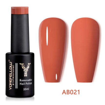 YOKEFELLOW 10ml Jelly Nude Gel Nail Polish High Quality Translucent Pink Nail Gel Varnish Soak Off UV Gel Polish Long Lasting