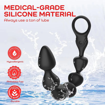Anal Vibrator Prostate Massager Anal Beads Balls Butt plug Soft Silicone Good for Men Adults Sex Toys for Man Woman