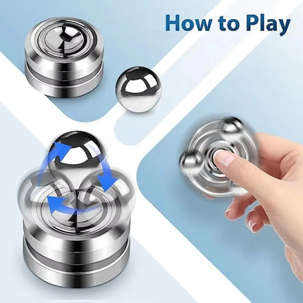 Adult Desktop Stress Relief Metal  Fidget Toy Decompression Hypnosis Rotary Gyro Fingertip Toy Kinetic Round Spinner Kids Gift