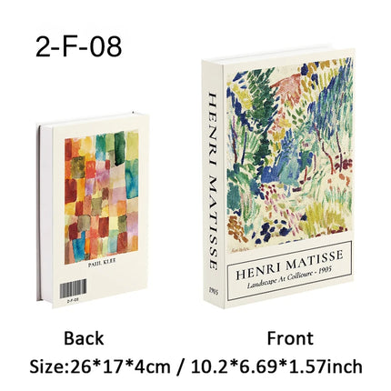 Van Gogh Monet Fake Book Painting Decorative Books Storage Box Sunflower Water Lily Coffee Table Books Home Decor Shooting Props