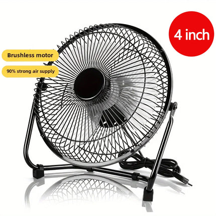 USB Powered Desktop Fan 4/6/8 Inch 2 Speed Adjustable 4 Blades 360° Rotation Portable Electric Fan for Home Office Computer