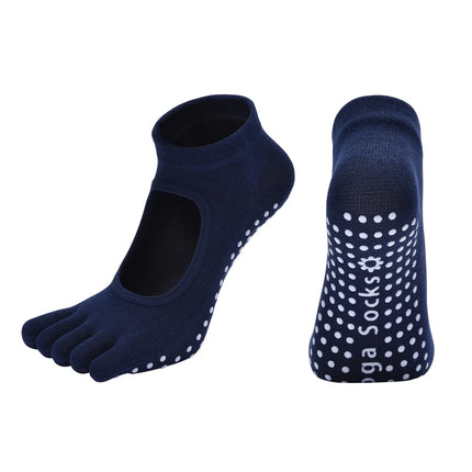 Women Five Toes Backless Yoga Socks Cotton Anti-Slip Indoor Fitness   Pilates Socks Ladies Ballet Dance Sports Socks Slipper