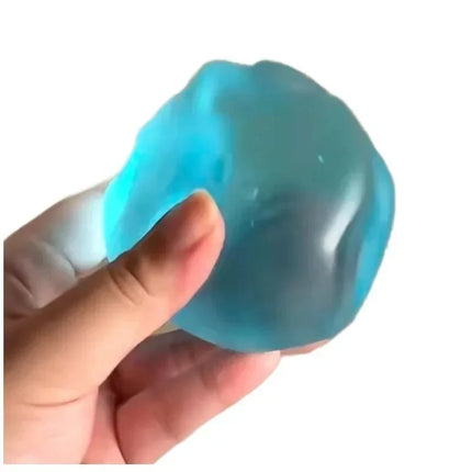 Blue Maltose Squishy Toy Cute Mochi Anti Stress Fidget Toy Soft Simulated Bule Transparent Ball Quick-rebound Decompression Toy