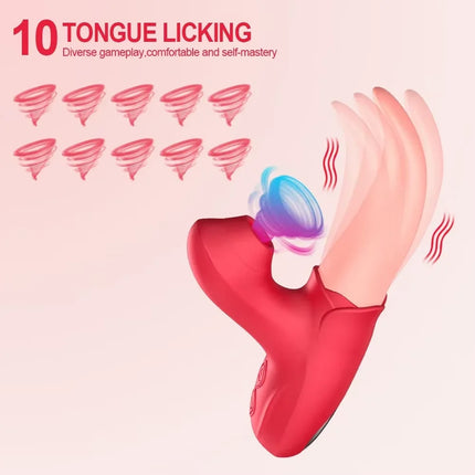 Powerful Tongue Vibrator Female Licking Clitoris Nipple Stimulator Sucking Vagina Massager Masturbation Sex Toys for Women 18+