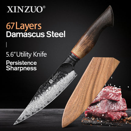 XINZUO 5.5-inch Utility Knife Long-lasting High-quality a Worthy Addition to Your Kitchen Invest in Durability Pro Knife
