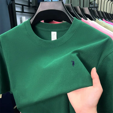 2026 model cotton short-sleeved T-shirt, high-end design, embroidered pattern, summer style, designer brand, round-neck embroide