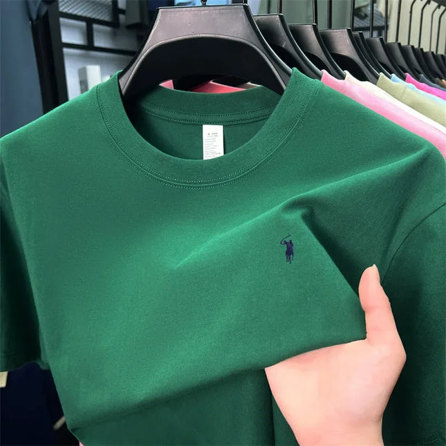 2026 model cotton short-sleeved T-shirt, high-end design, embroidered pattern, summer style, designer brand, round-neck embroide
