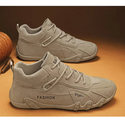 Ankle Boots For Men 2025 Spring Man Casual Sneakers Non Slip Khaki Work Mens Shoe Short Boots Loafers Lace Up Zapatillas Hombre