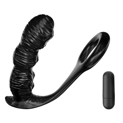 Male Prostate Massage Remote Anal Vibrator 10 Speeds Delay Ejaculation Ring Testis Stimulate Anus Plug Butt Adult Sex Toys 18+