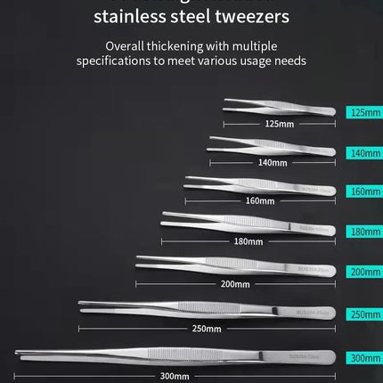Stainless Multifuctional Steel Elbow Tweezers Aquarium Clip Long Tongs Medical Tweezers Forceps Pet Feeding Tools Non-slip
