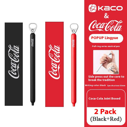 KACO Coca-Cola "Happy Bubbles" Gel Pen,Limited Teceflow Roller Pen 0.5mm Super Smooth ST Tip,Quick-Dry Ink For Journaling&Study
