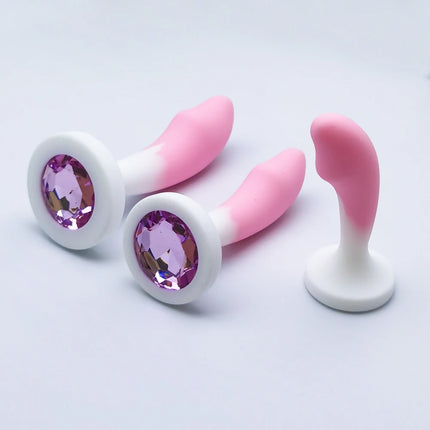Silicone Anal Plug 3 color 3 Sizes Butt Plug Crystal Base Analplug Sex Toys For Woman Men Anal Toys Anal Dildo Adult Toys