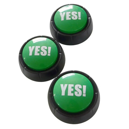 Funny Interactive Yes No Button Sound Prop Game Show Maybe Sorry Button Team Talking Communication Answer Buzzers Gag Gifts