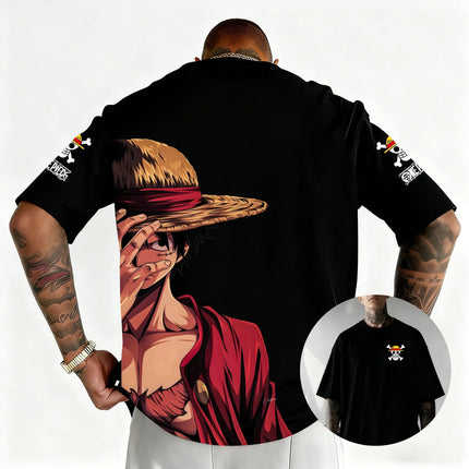 One Piece Japanese Anime Printed Men's T-Shirt Roronoa Zoro Harajuku Short Sleeve  Luffy T-shirt Clothing 2026 New Summer