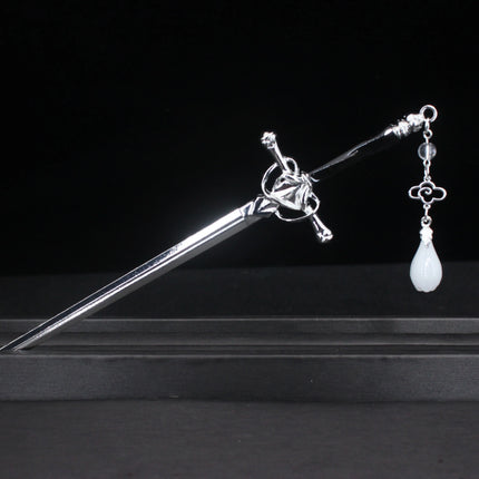 New Punk Metal Sword Hair Stick Chinese Simple Hair Pins for Women DIY Chopstick Hairstyle Design Tools Jewelry Accessories Gift