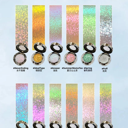 Sheeneffect Monochrome Eyeshadow Chameleon Glitter Shimmer Eye Shadow Highgloss Long Lasting Eye Makeup