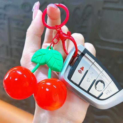 Keys Accessories Cherry Acrylic Keychain Backpack Decor Portable Cherry Bag Hanging Fruits Red Red Cherry Pendant Birthday Gift