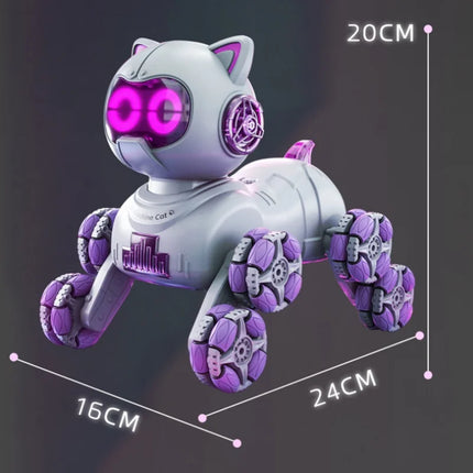 100%Genuine 8WD Intelligent Remote Control Robot Cat Simulation Dancing Voice Control Touch-sense Music Stunt RC Mechanical Cat