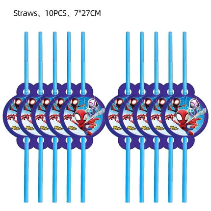 Spidey And His Amazing Friends Happy Birthday Party Decorations SpiderMan Theme Balloons Supplies Tablecloth Tableware Kids Gift