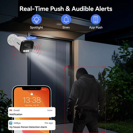 ASECAM 4K Super Starlight IP Camera Aurora Lux True Full Color Night Vision F1.0 Lens POE Onvif 8MP Security CCTV Surveillance