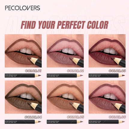 1 Pcs Matte Lip Liner & Lipstick Pencil, Waterproof Long-lasting Lip Liner Pen, Define Lip Lines, Smooth To Slide, Daily Makeup