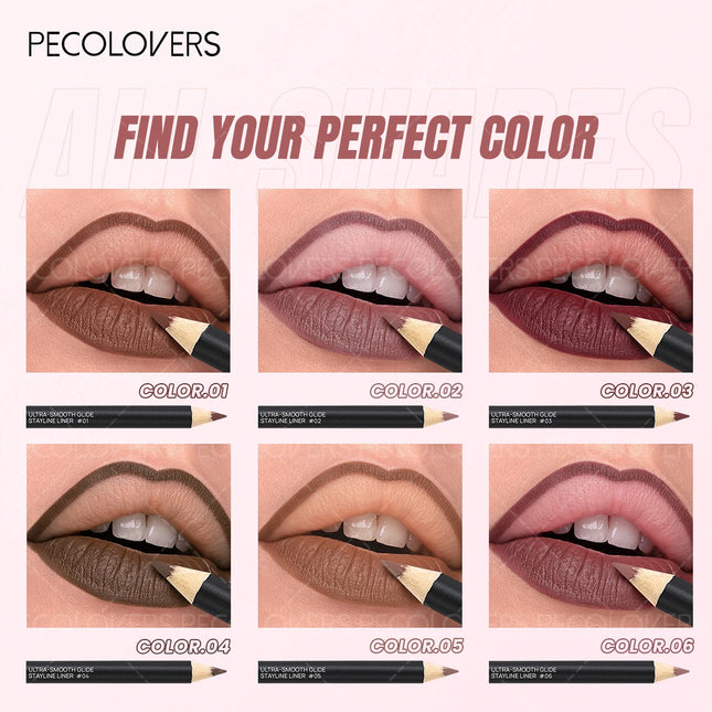 1 Pcs Matte Lip Liner & Lipstick Pencil, Waterproof Long-lasting Lip Liner Pen, Define Lip Lines, Smooth To Slide, Daily Makeup