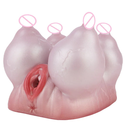 GEEBA Fantasy Breast Design Pocket Pussy Stroker For Men18+ Single Channel Silicone Male Masturbator Realistic Adult Sex Toys