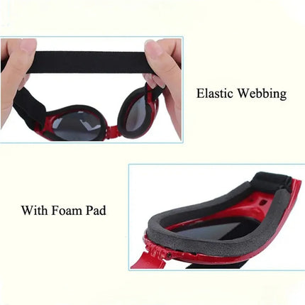 Pet Adjustable Dog Goggles Sunglasses Anti-UV Sun Glasses Eye Wear Protection Black Widely Used Dog Sunglasses Pet Dog Supplies