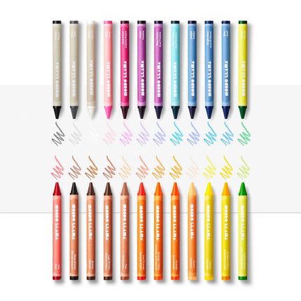 24ct Crayons Classic Colors - Mondo Llama: School Supplies for Kids, Low-Odor, Multicolor, Ages 3+