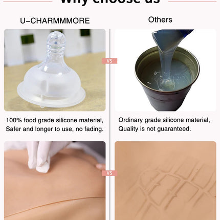 Silicone Breast Forms Realistic Fake chest Tits U-CHARMMORE  Enhancer Crossdresser Drag Queen Shemale Transgender Crossdressing