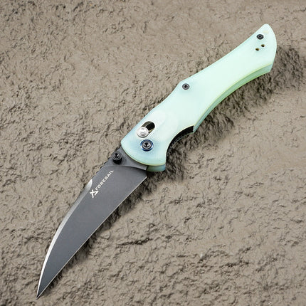 High Quality Folding pocket knife. 14C28N Steel Pocket Knife,carbon fiber Handle,Outdoor Camping Hunting EDC Folding Knife