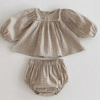 Coffee Plaid / 6-12M