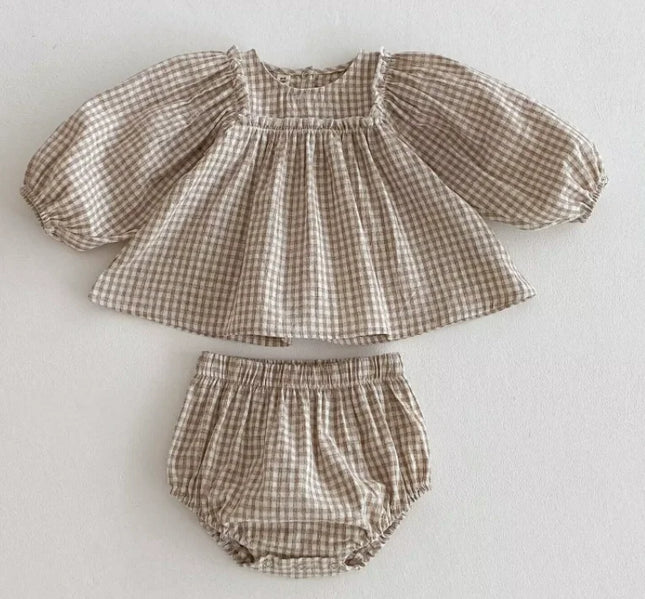 Vintage Lace Embroidery Girls Clothing Set Spring Fall Long Sleeve Infant Baby Jumpsuit for Toddler Girls Clothing Children Suit