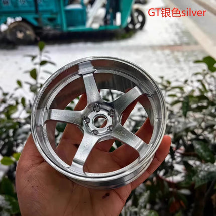 Wheel Model Car Ornaments RAYS Metal Wheel RID Aluminum Alloy Simulation Forging Wheel Modification Creative Desktop Toy