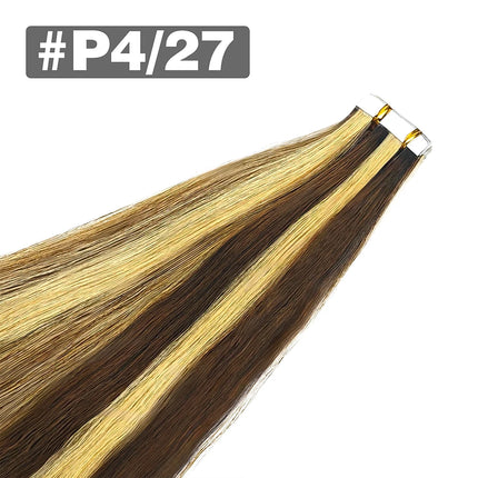 Straight Tape In Hair Extensions Natural Black 26 Inch Adhesive Invisible Brazilian Remy 100% Human Hair Tape ins 50G/20Pcs/Pack