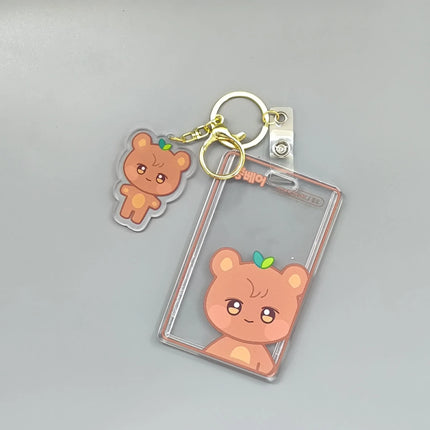 Aniteez Card Holder Keychain Keyring  Acrylic Characters Photocard Sleeves Hongjoong Seonghwa Yunho Yeosang Keychain
