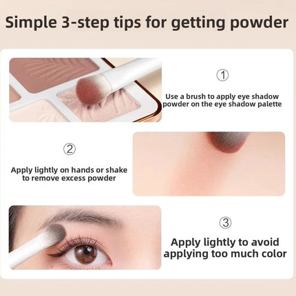 Cloud Porcelain 8-Piece Eyeshadow Brush Set Soft Bristle Blade Edge Eyeshadow Brush Nasal Shadow Brush Eye Makeup Diffusion Brus